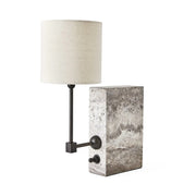 On a Shelf Mini LampTravertine | Bronze 16" H