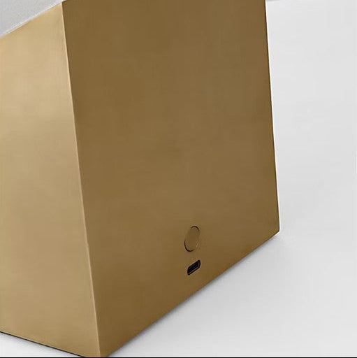 Gold-colored box on a white background