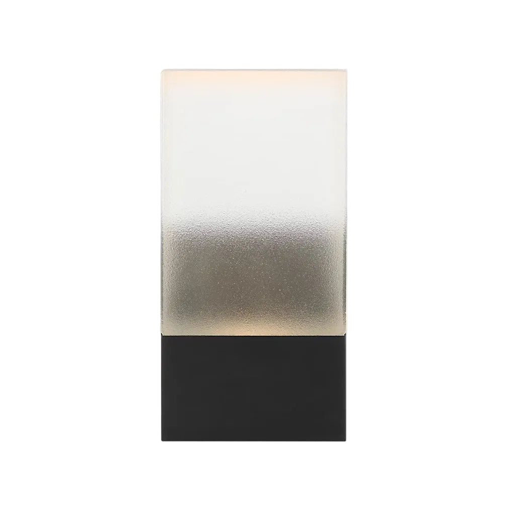 Rectangular light fixture with gradient design on a white background