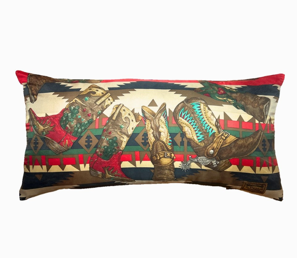 Vintage Ralph Lauren Cowboy Boots Lumbar Pillow