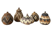 Assorted Group of Native Lidded Woven Baskets