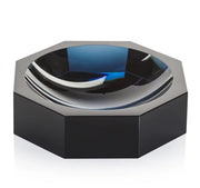 Deep Blue Glass Crystal Octagon Bowl/ Catchall
