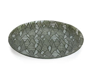 Green Alpine Tree Glass Platter /Charger