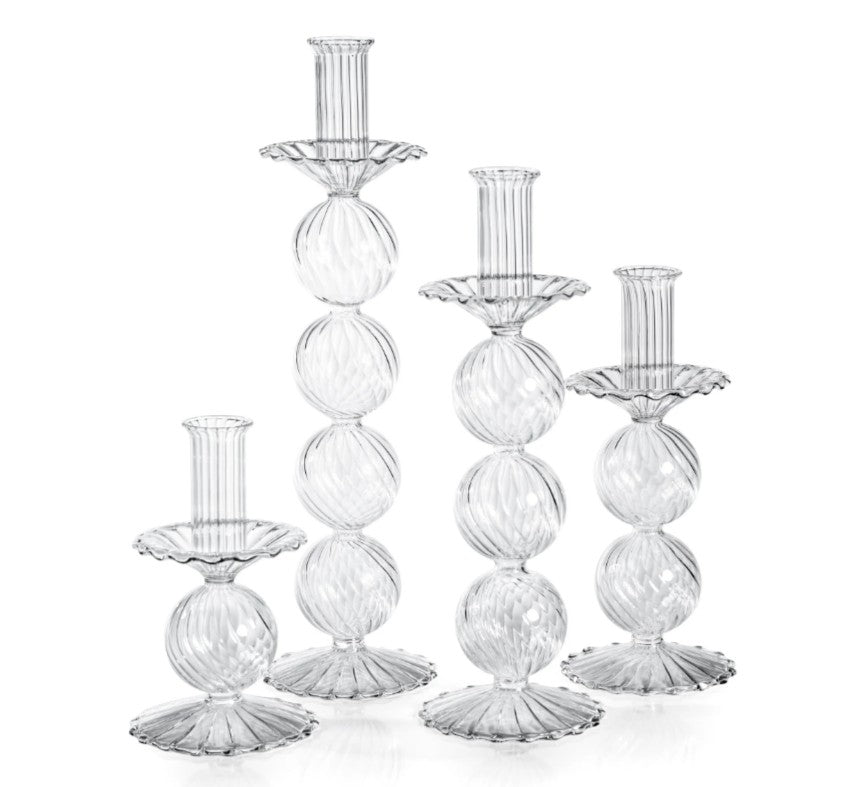 San Marco Swirl Glass Taper Holder