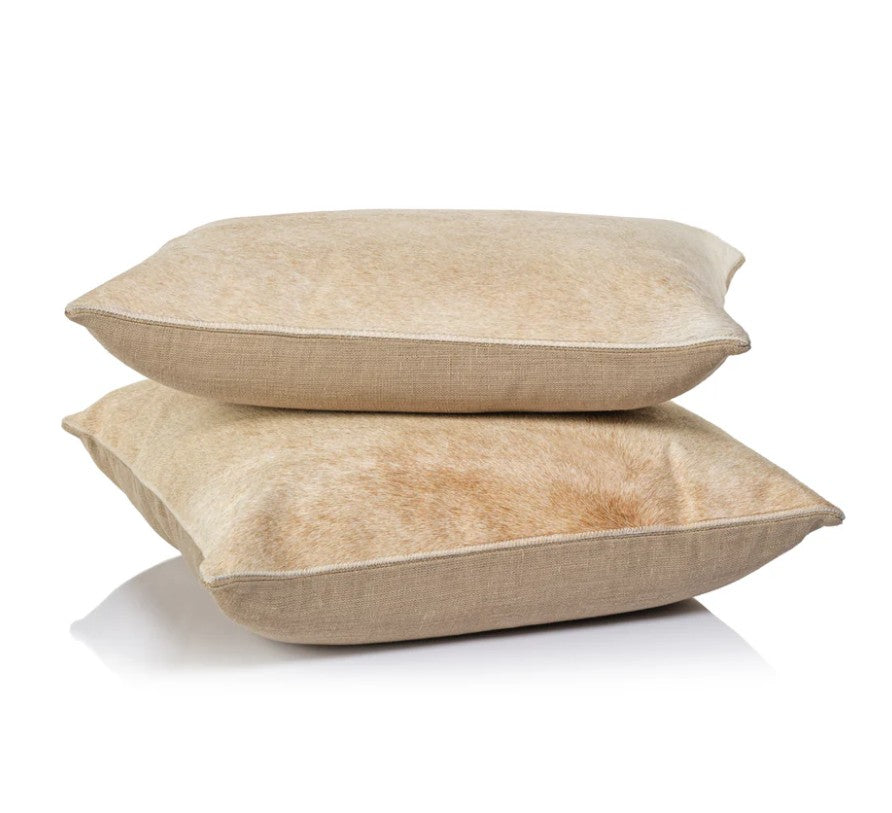 Corviglia Hair On Hide Leather Throw Pillow