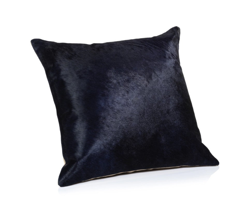 Corviglia Hair On Hide Leather Throw Pillow