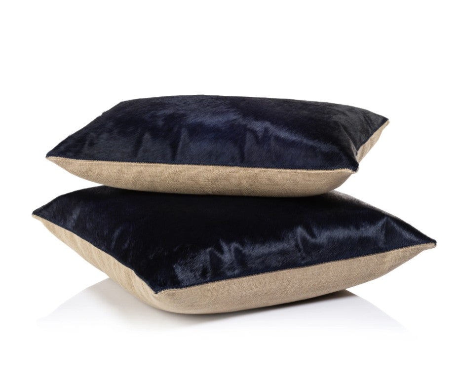 Corviglia Hair On Hide Leather Throw Pillow