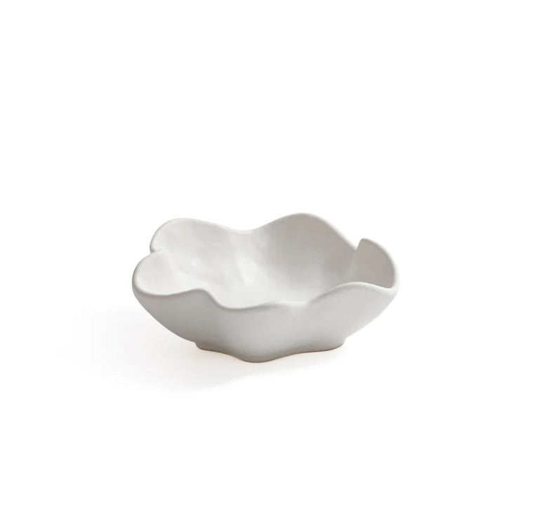 Alfresco Round Wavy Ceramic Condiment Bowl