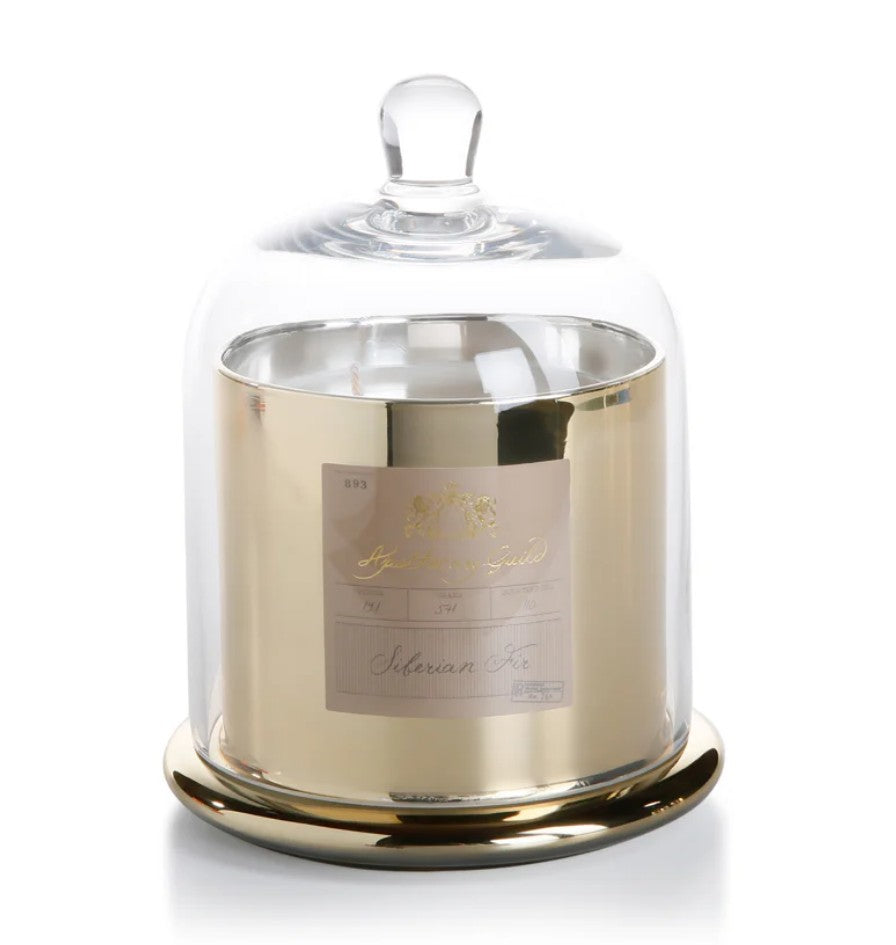 Large Apothecary Guild Scented Candle Jar with Glass Dome