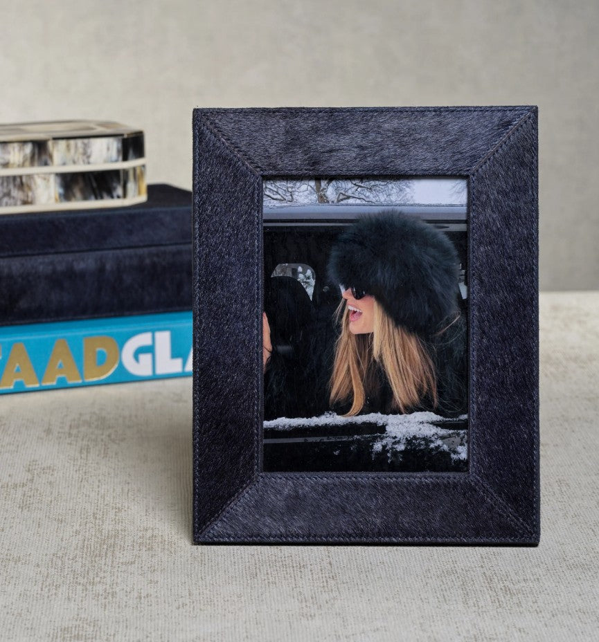 Corviglia Hair On Hide Leather Photo Frame