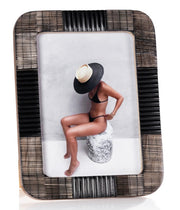 Majorca Black Chiseled Horn Photo Frame - 5x7