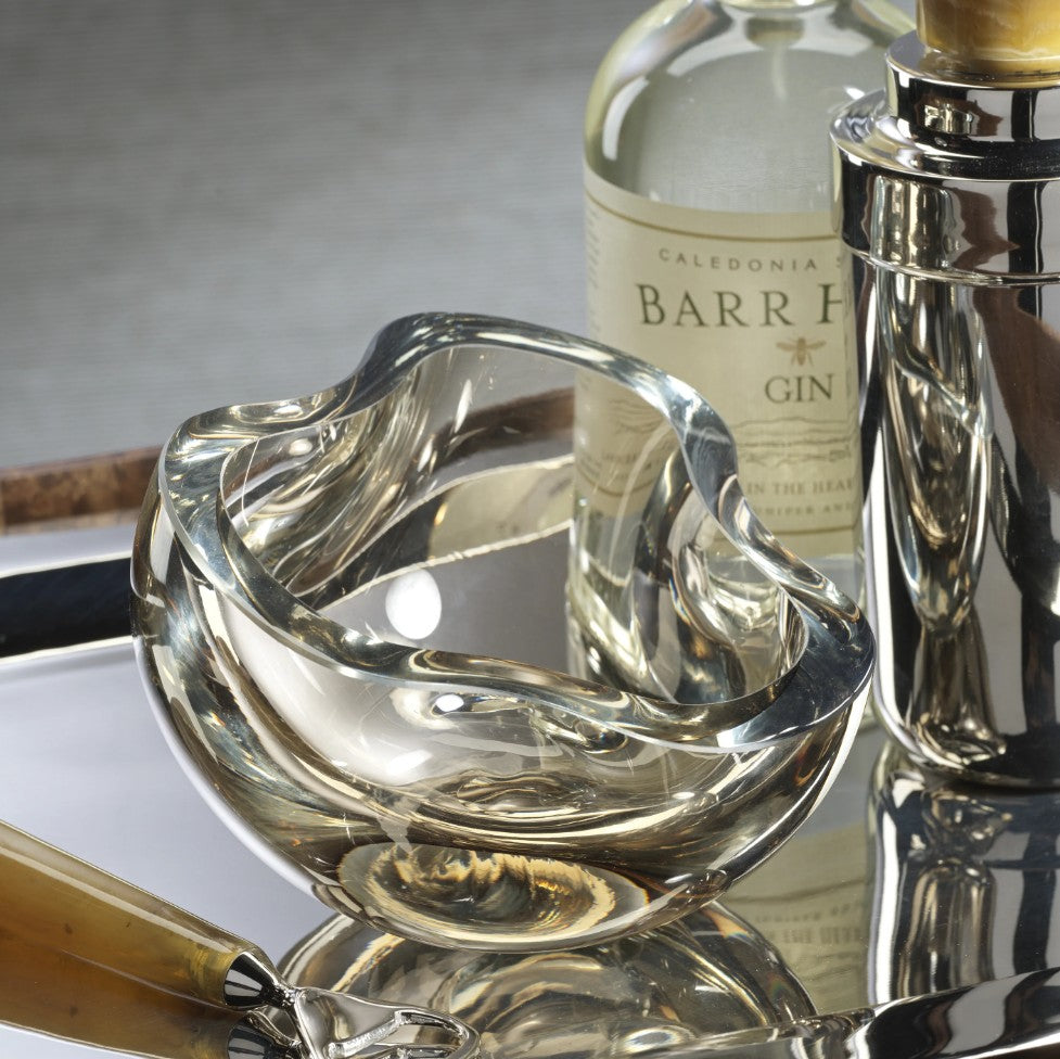 Viento Glass Bowl in Taupe