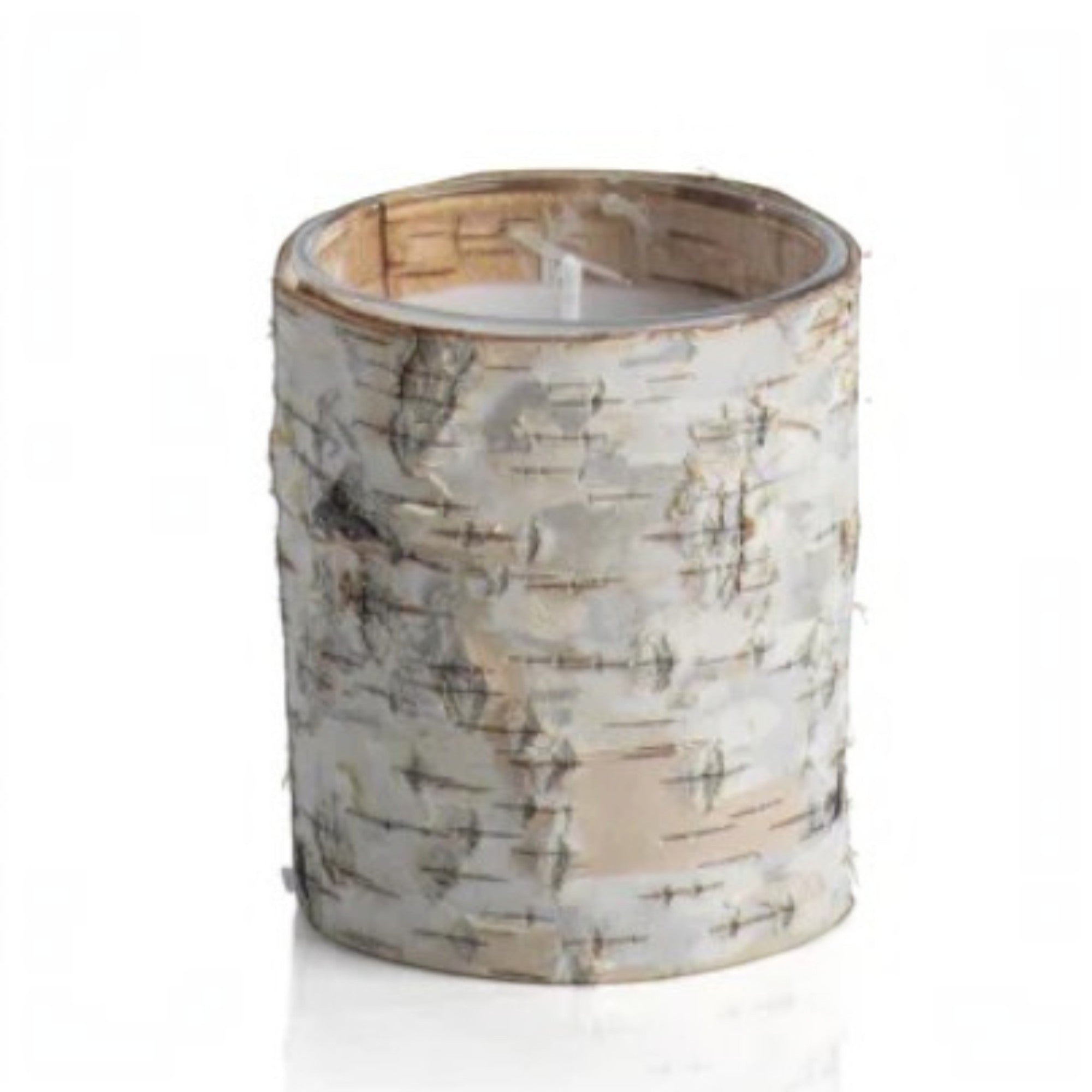 Natural Birch Covered Candle Jar