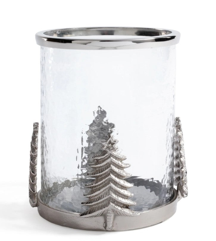 Forêt d’Hiver Glass and Alloy Hurricane in Silver