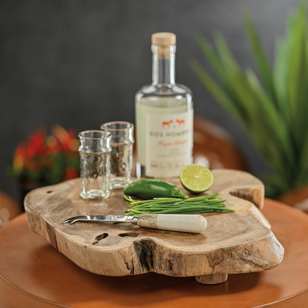 Organic Shape Natural Wood Charcuterie and Cheese Board