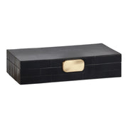 Black Bone Design Box with Brass Knob