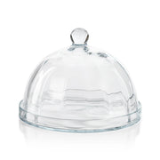 Loulou Optic Pastry Glass Plate with Cloche