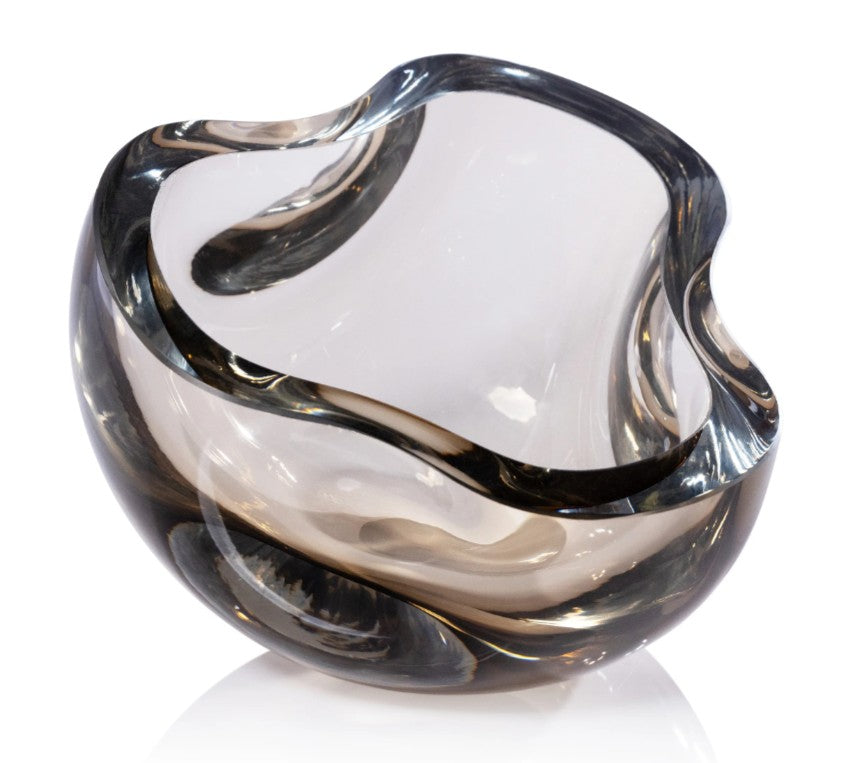 Viento Glass Bowl in Taupe