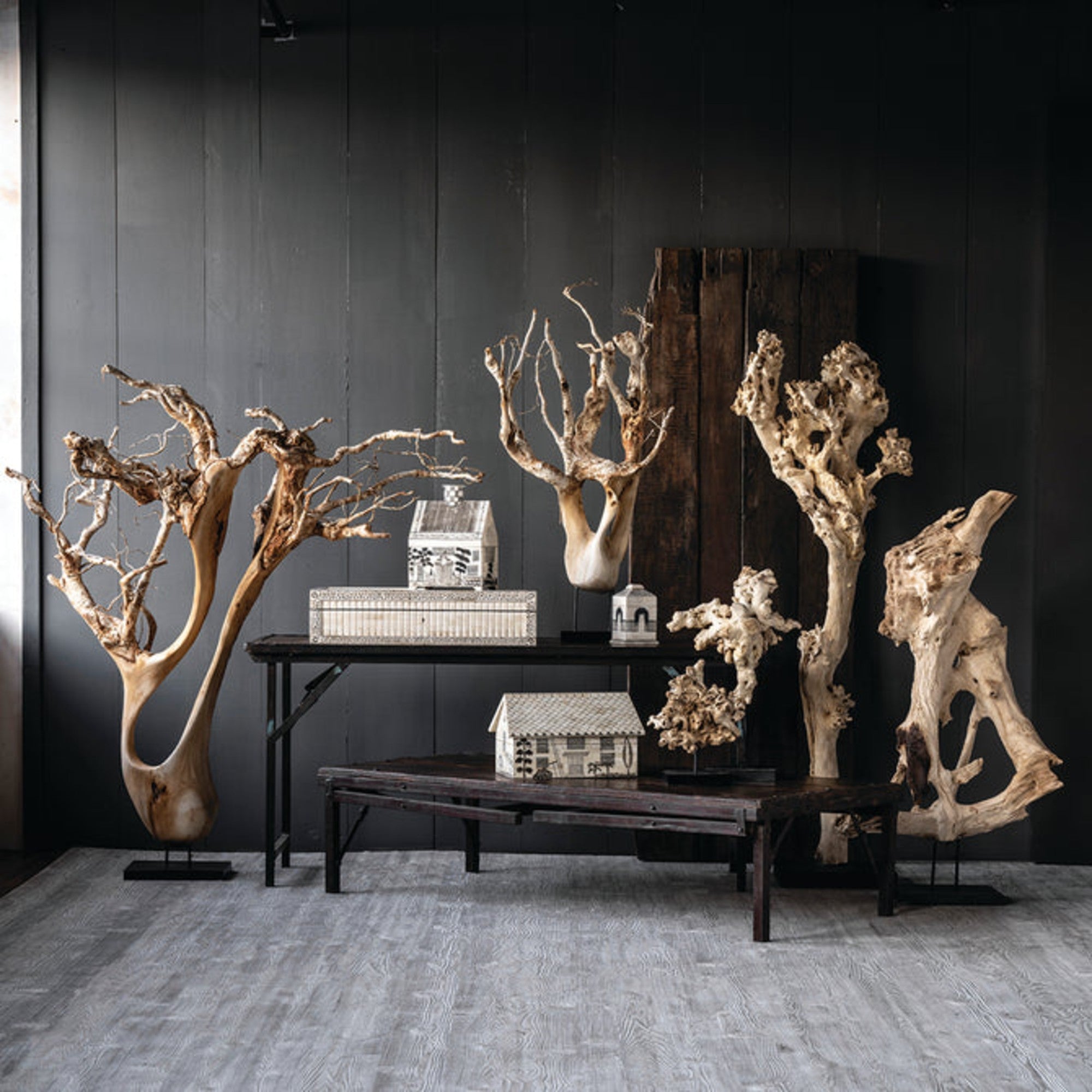 Mahogany Tree Abstract Sculpture