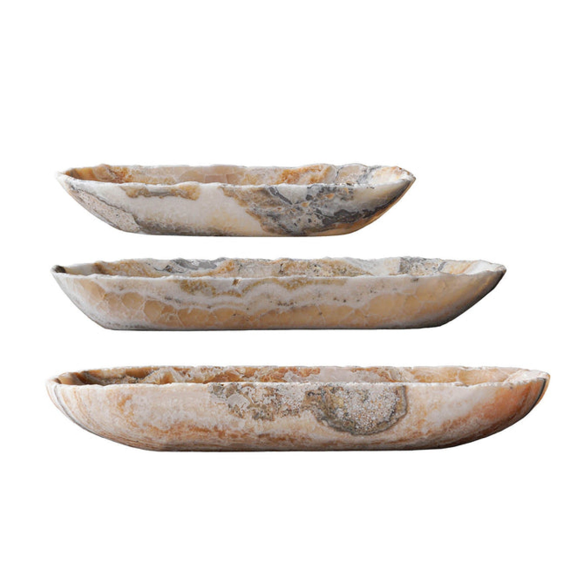 Onyx Bowl Long Black Lapiz Large