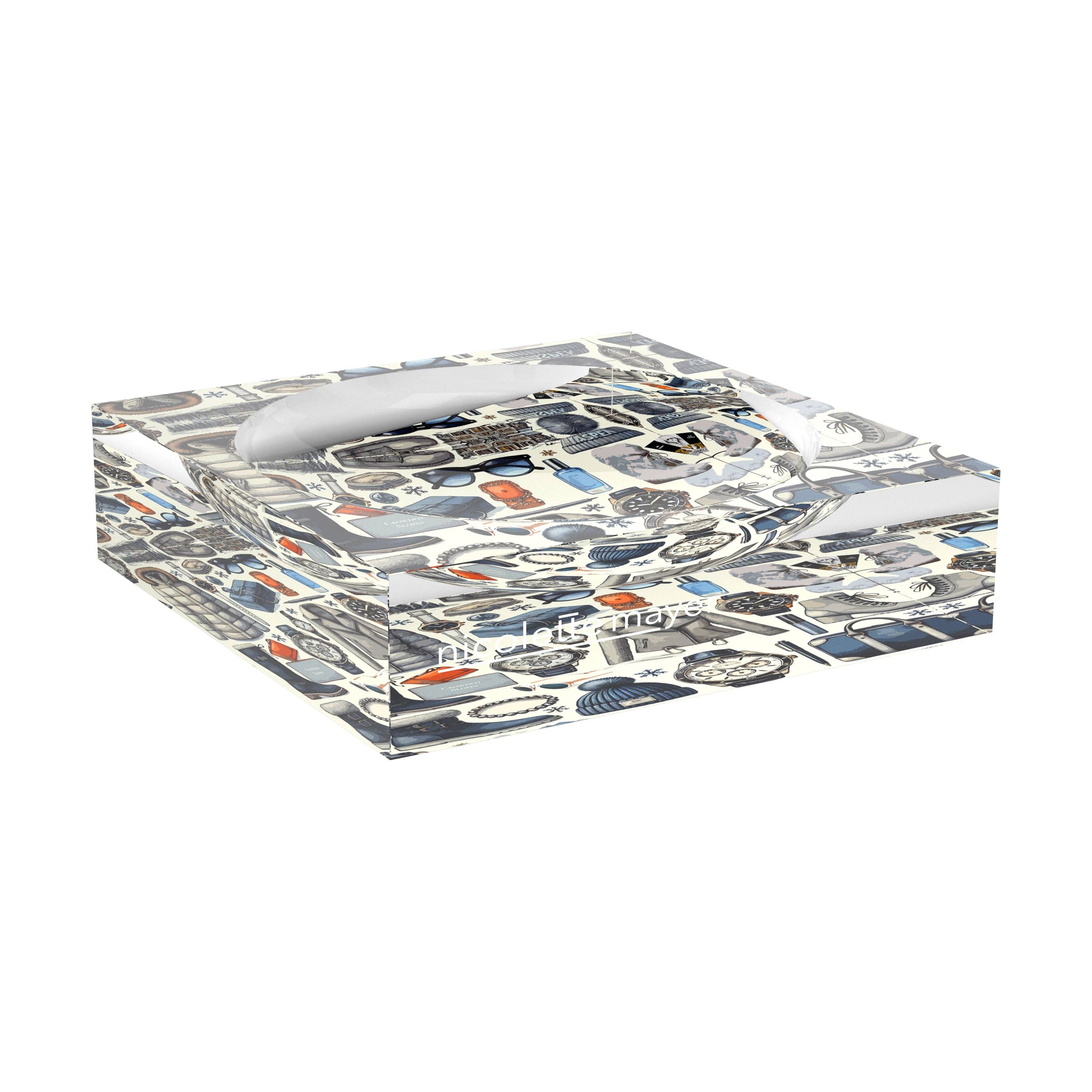 Aspen Chic Blue Acrylic Candy Catchall Dish