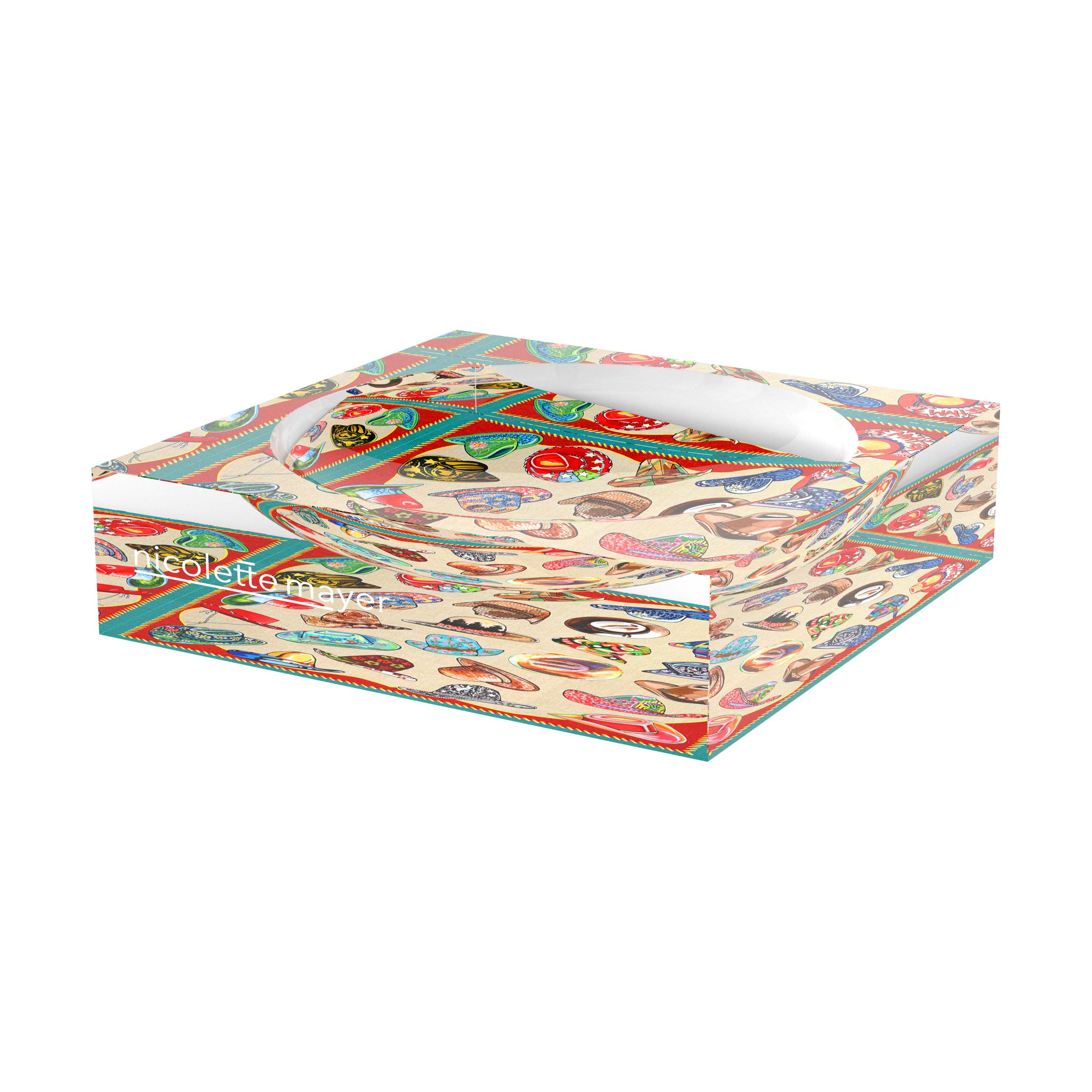 Gallon Hat XOXO Acrylic Candy Catchall Dish