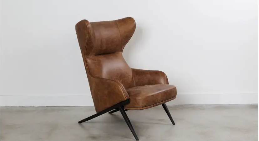 Amos Leather Accent Chair