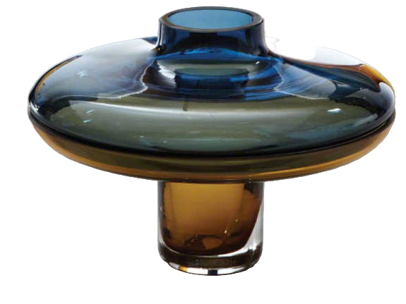 Amber / Cobalt Vase