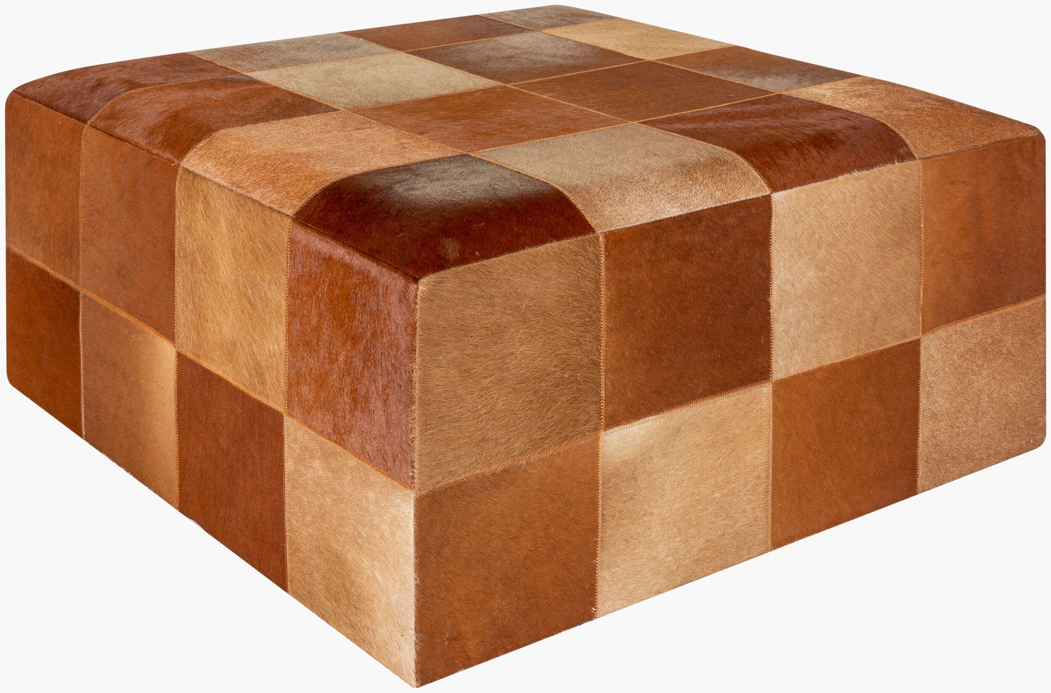 Hair on Hide Ottoman 2 Color Options