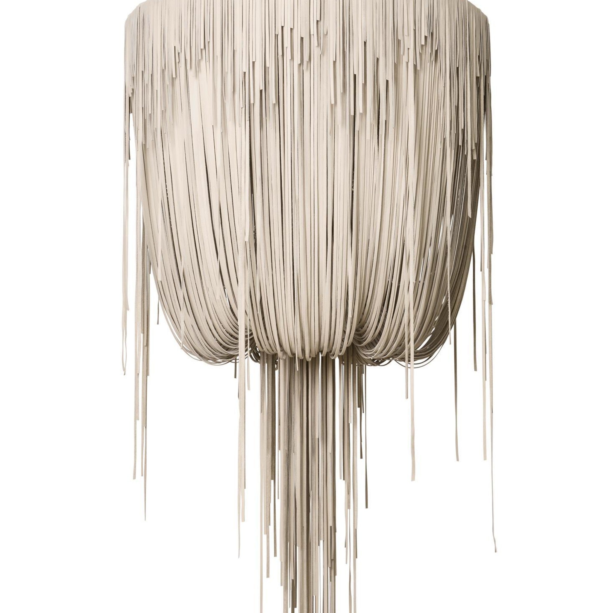 Round Urchin Leather Chandelier