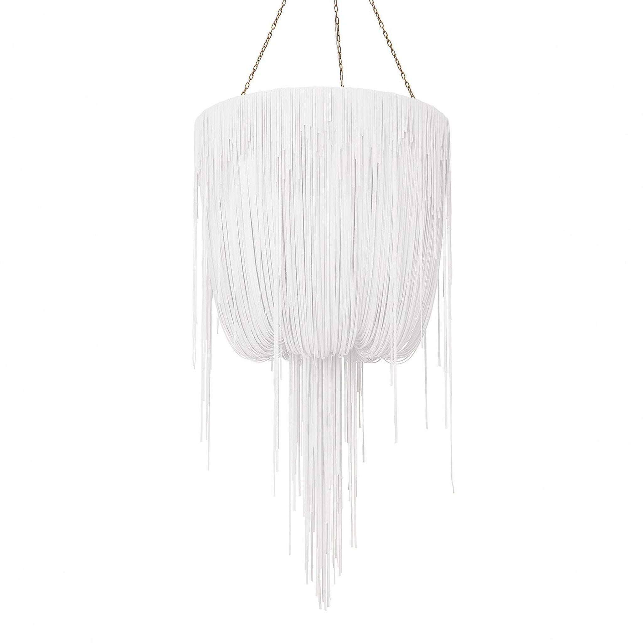 Round Urchin Leather Chandelier