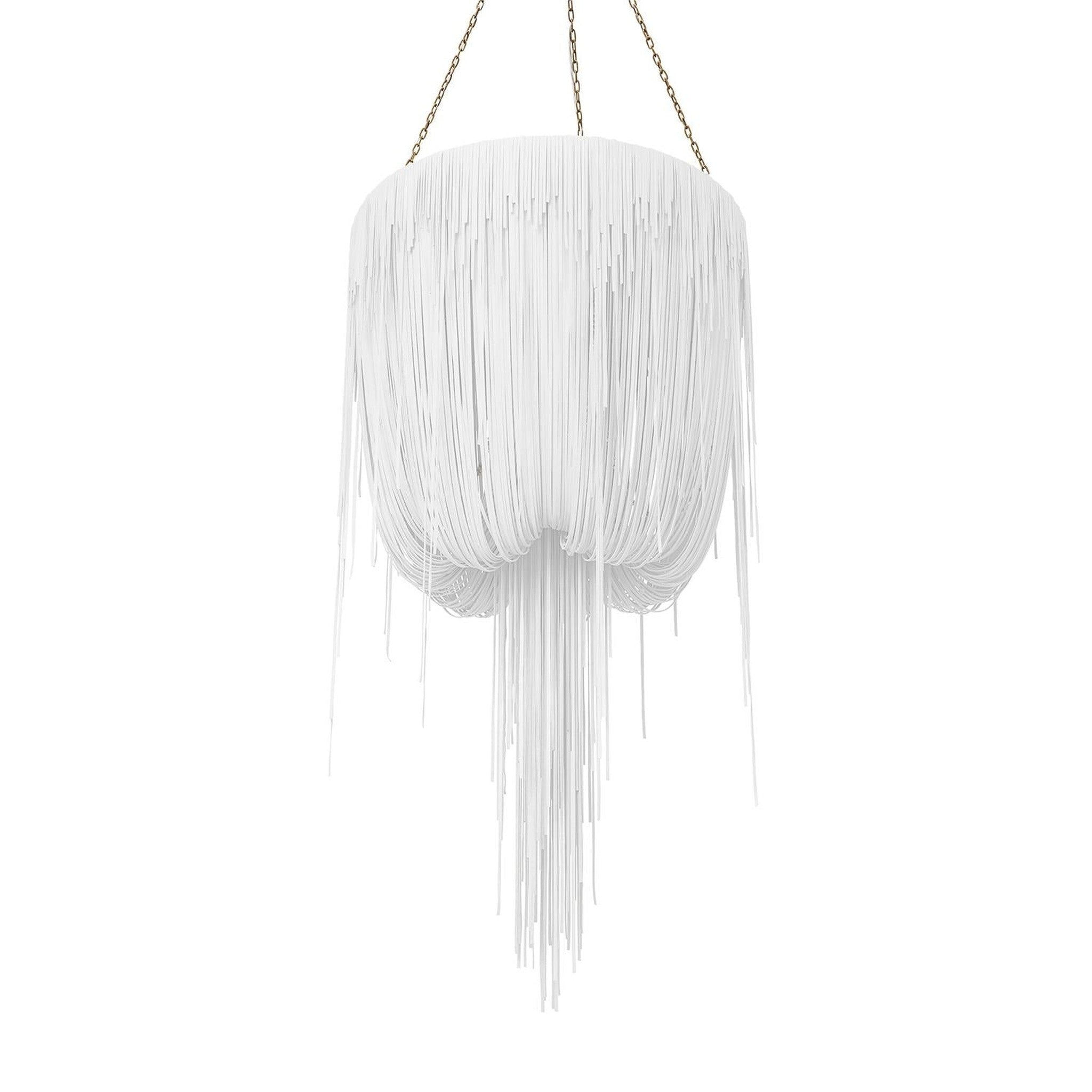 Round Urchin Leather Chandelier