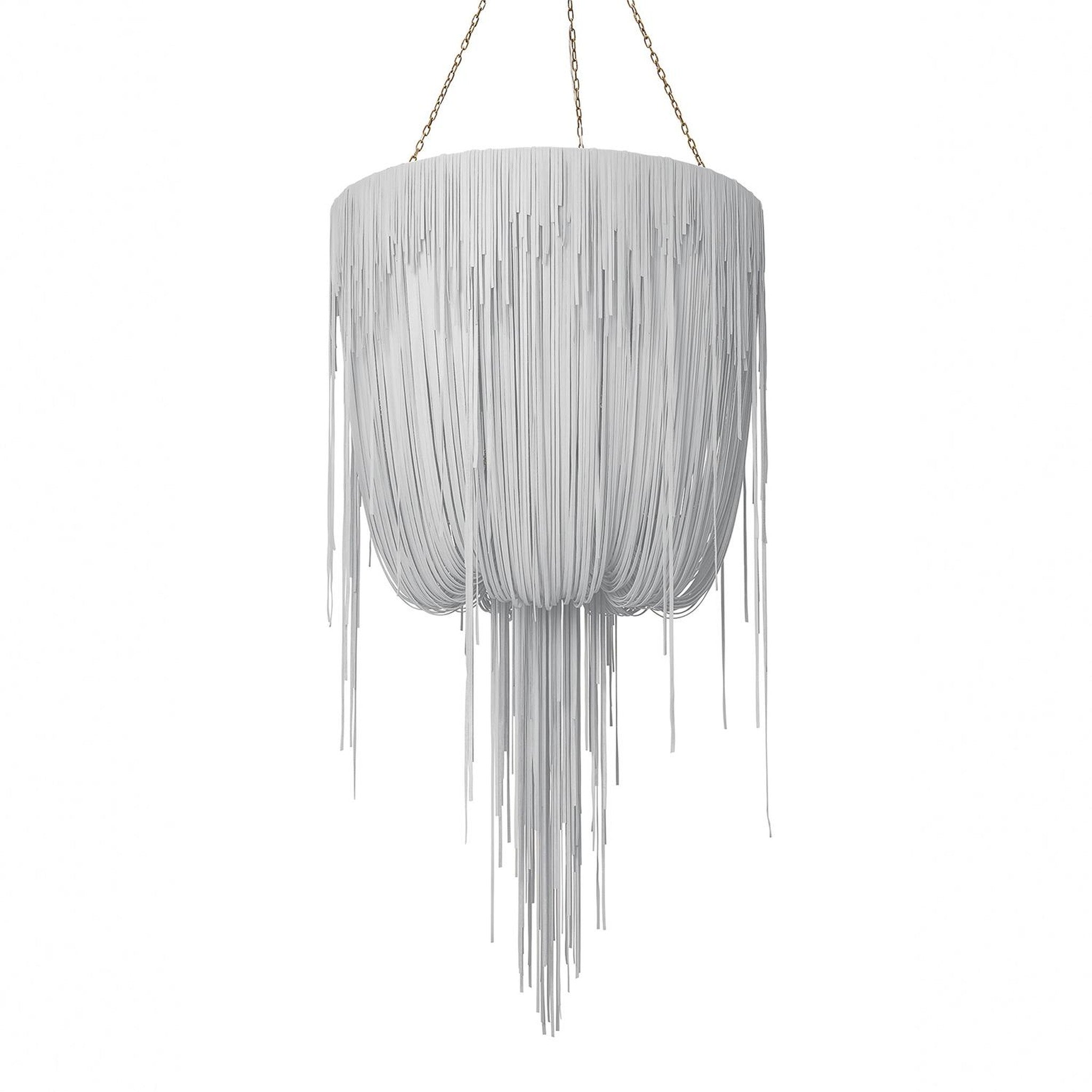 Round Urchin Leather Chandelier