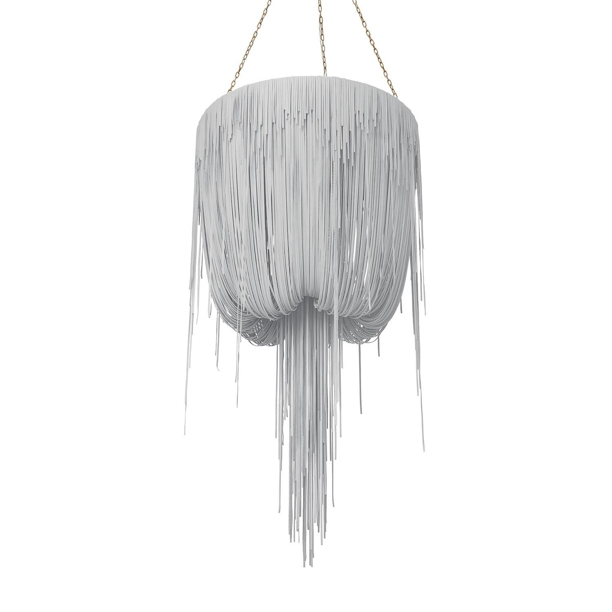 Round Urchin Leather Chandelier