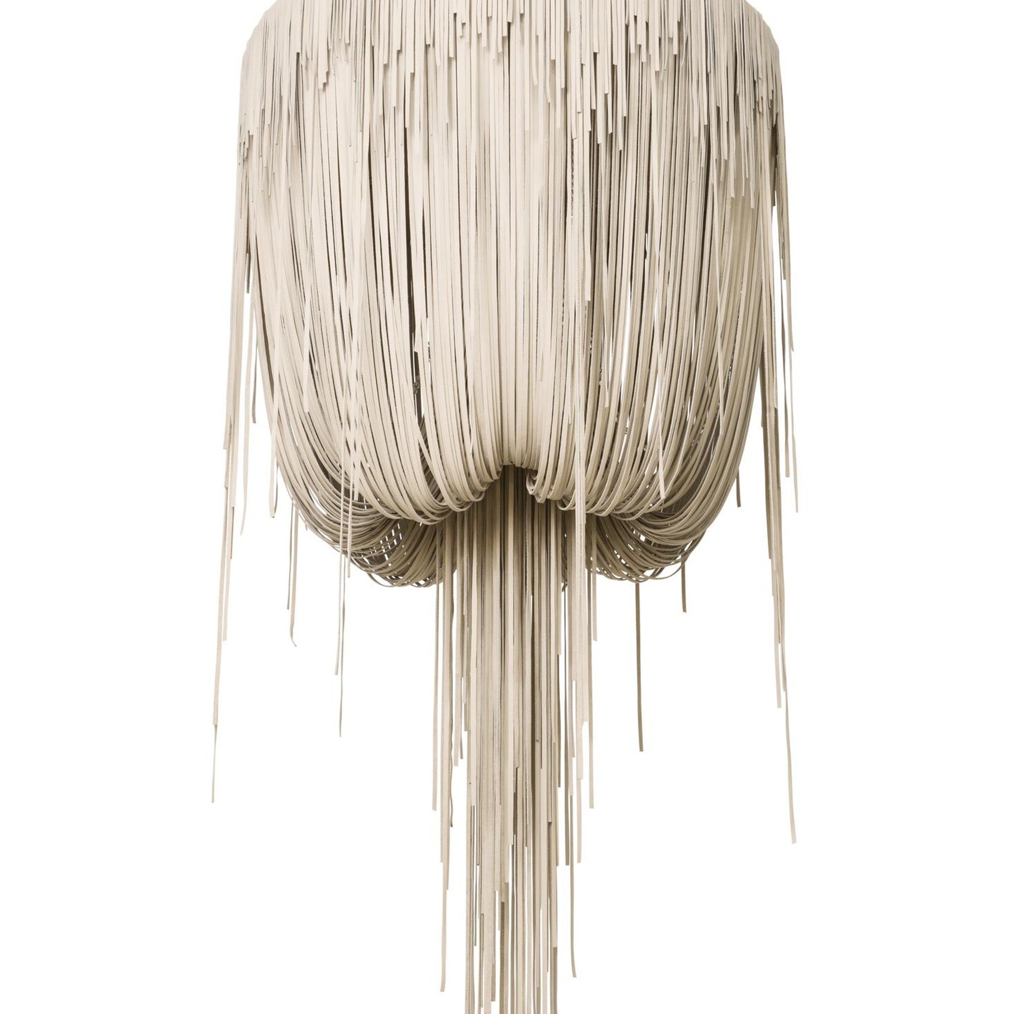 Round Urchin Leather Chandelier