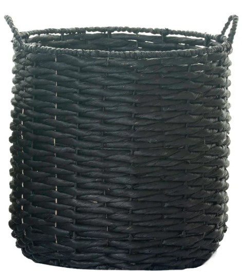 Black Napili Woven Basket with Handles