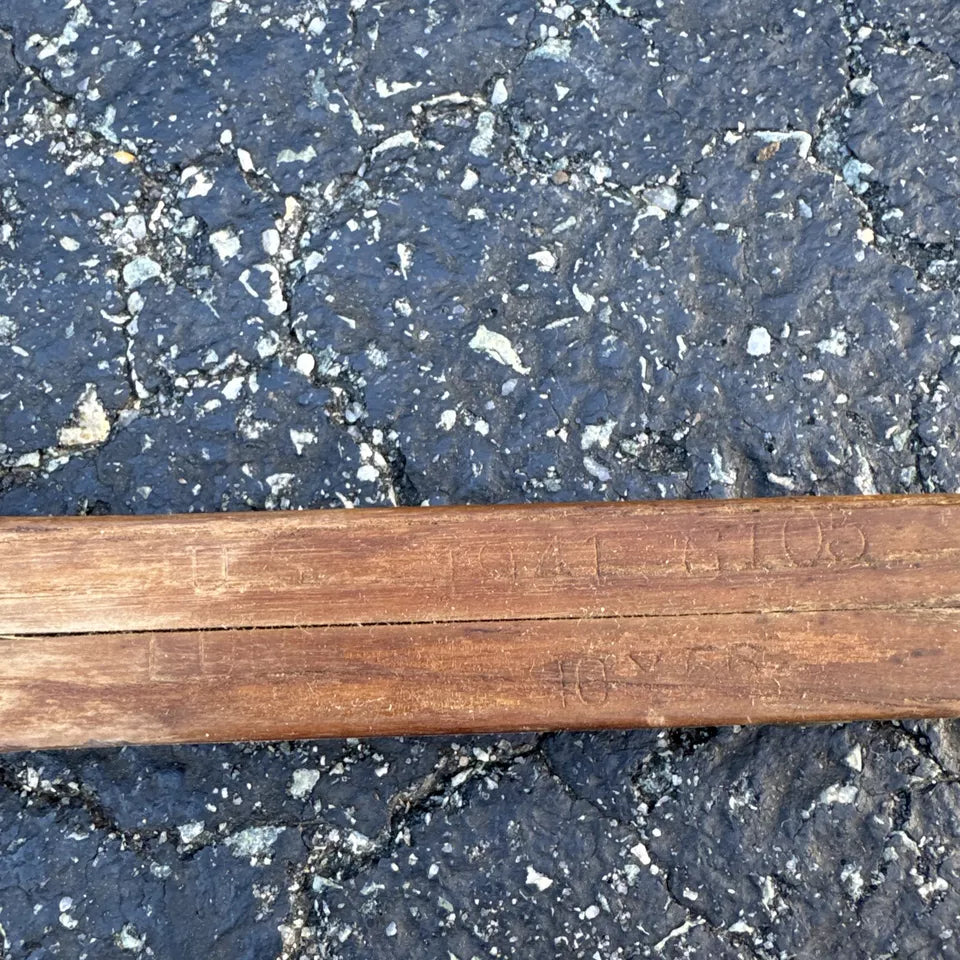 Vintage Wooden Snowshoes with Leather Bindings