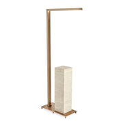 Illume Travertine/Brass Drink Stand Floor Lamp