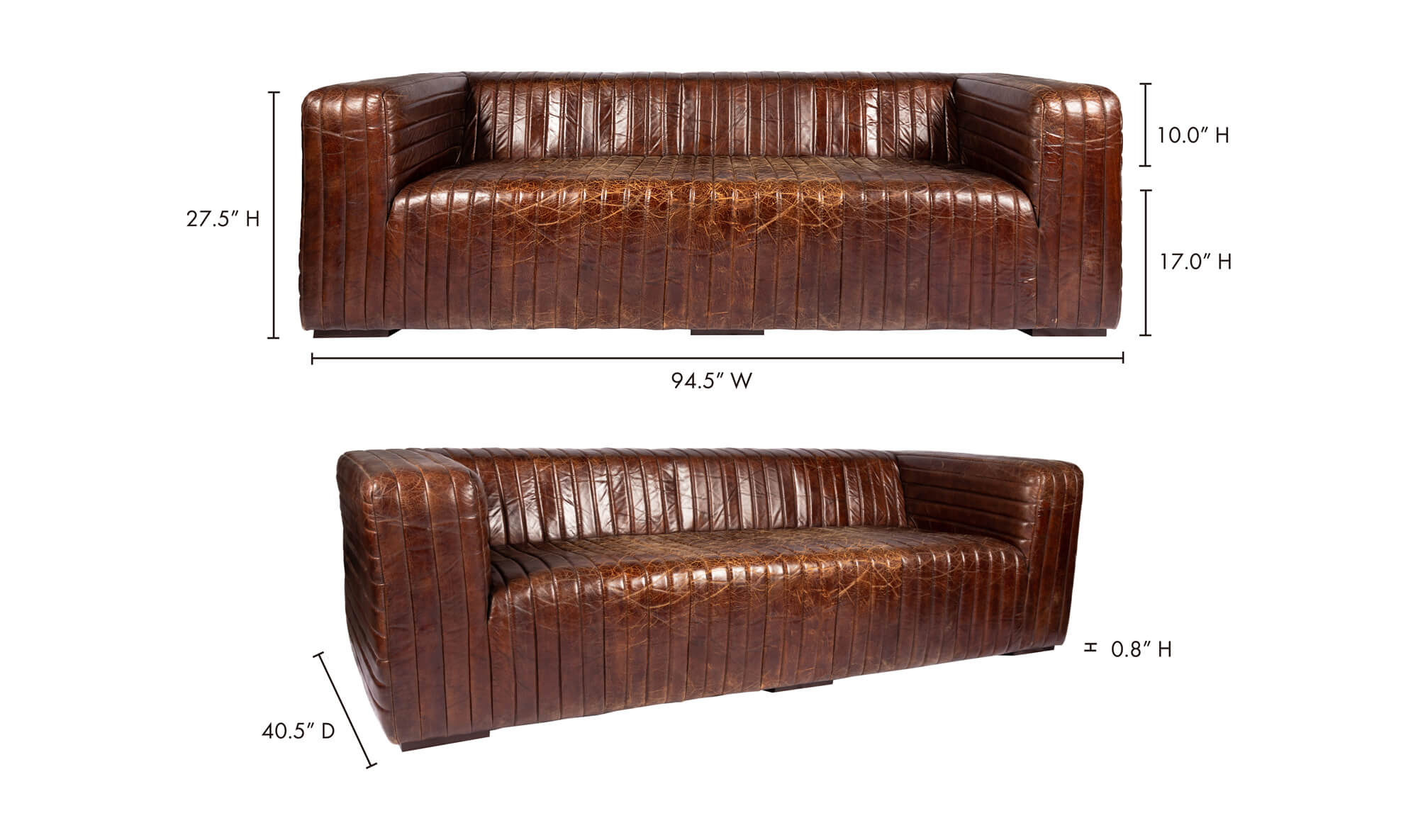 Castle Sofa - Dimensions