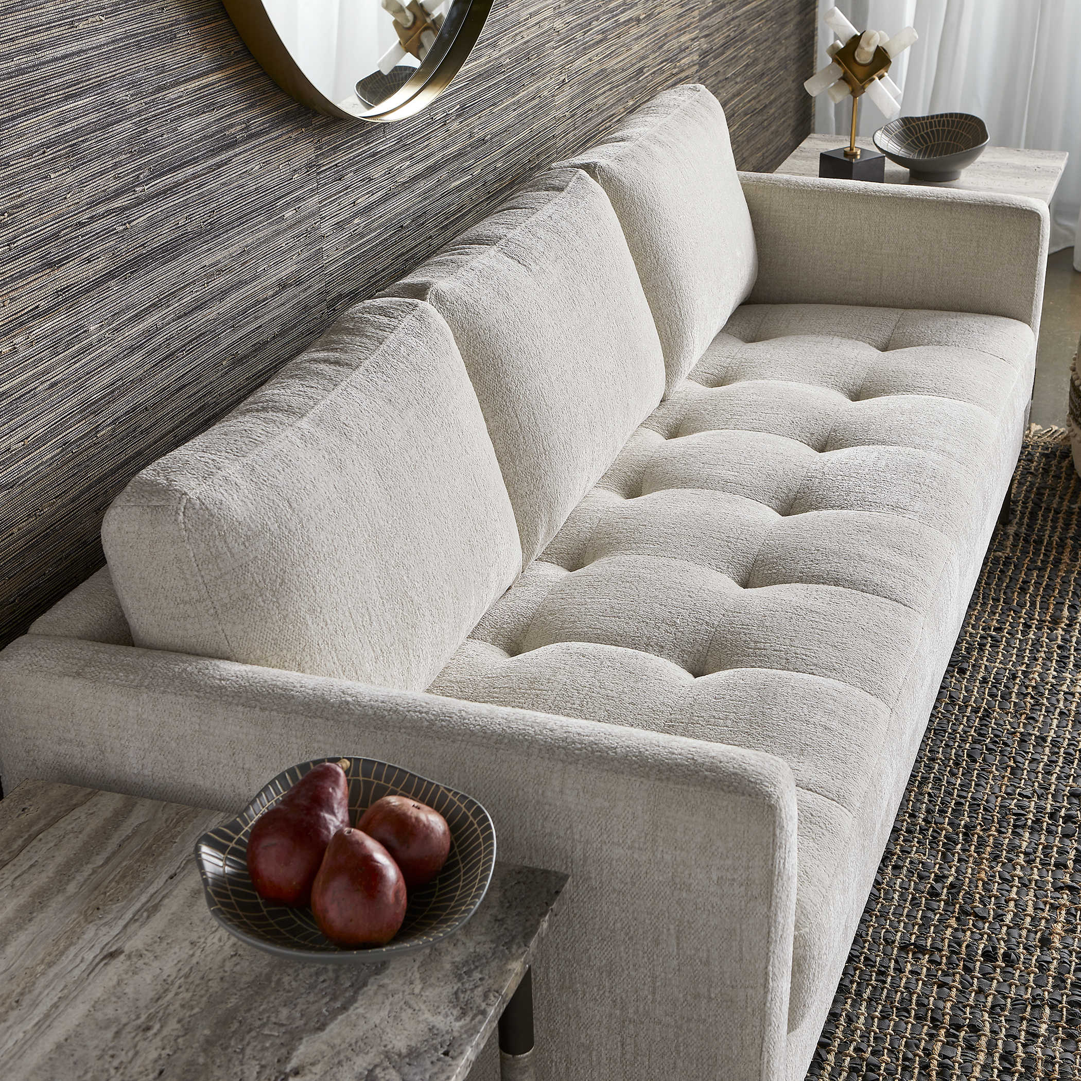 Ventura Sofa - Ivory Chenille