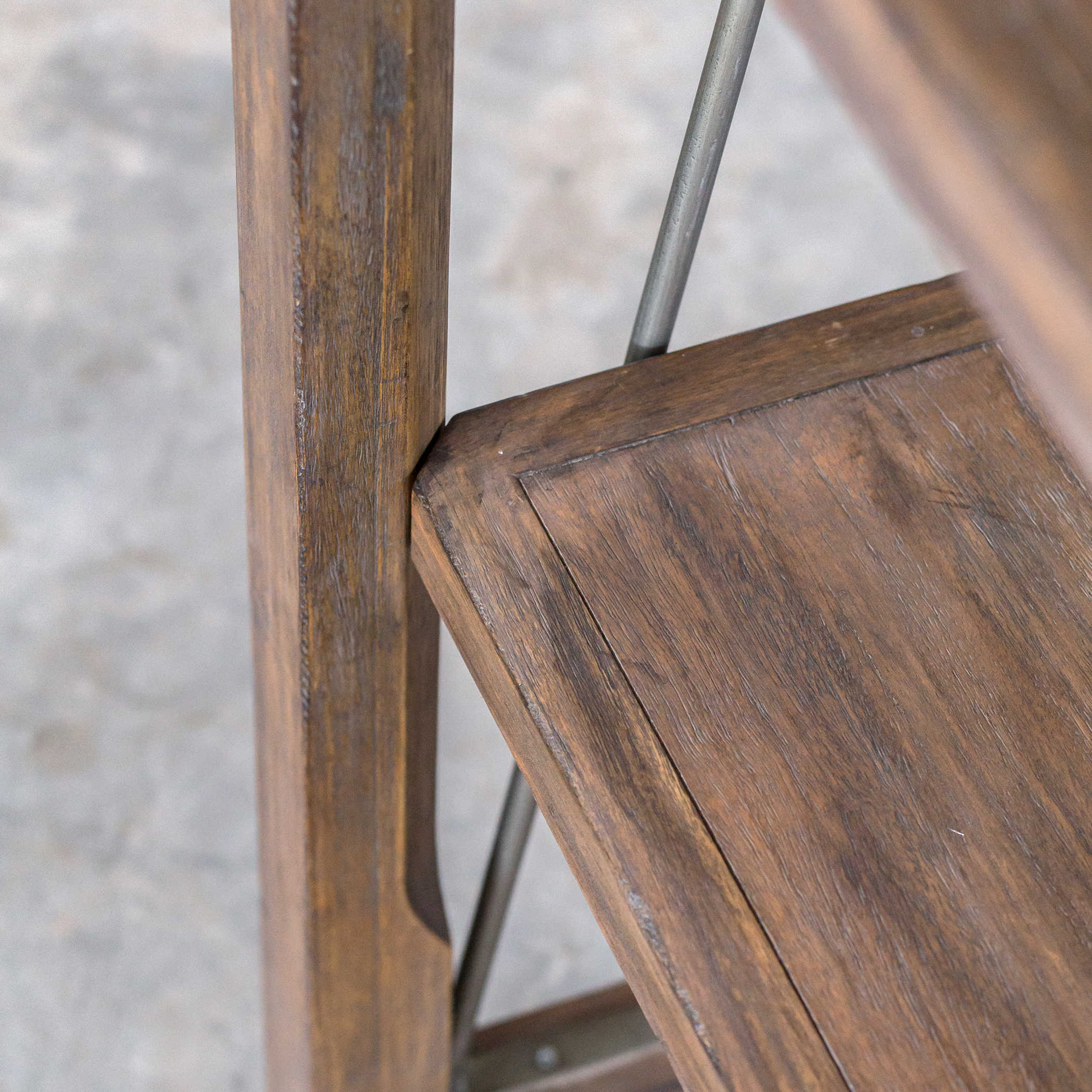 Weathered Oak Etagere - Closeup